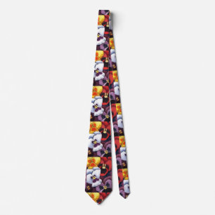 Corbata "Pansy 2" Vapor de cuello de jardín de flores