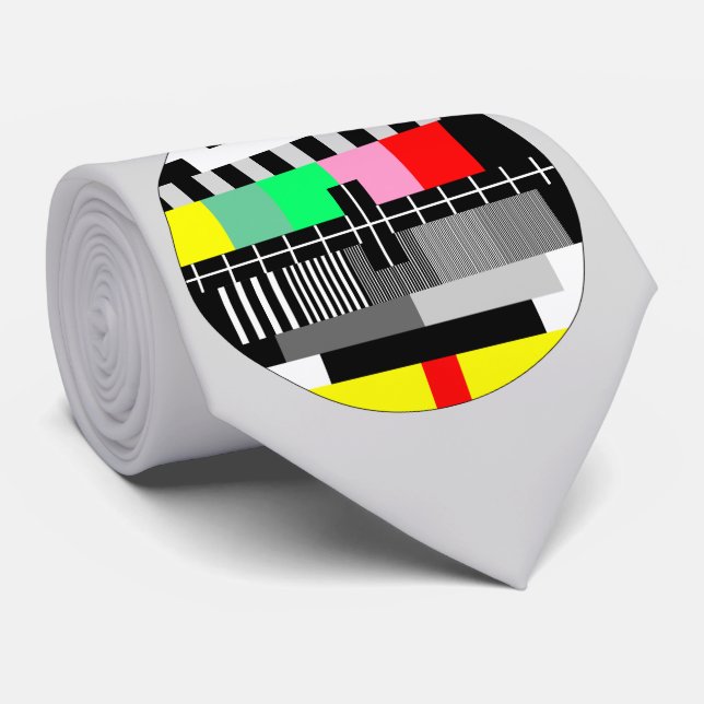 Corbata Pantalla de prueba de tv de color retro (Enrollado)