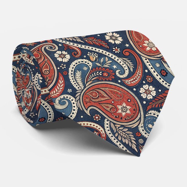 Corbata Pañuelo occidental de estampado Paisley  (Enrollado)