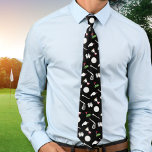 Corbata Papá del golf<br><div class="desc">Regalo de Golf Dad con un patrón de equipo de golf como un palo de golf, guantes de gorra, etc. Un regalo para los amantes del golf, el abuelo del golf o el tío del golf en el día de cumpleaños o de los padres o de los abuelos.</div>
