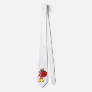 Corbata Papá Noel con botas amarillas grandes