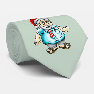 Corbata Papá Noel en las sandalias