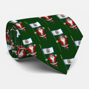 Corbata Papá Noel Festividad Con El Diseño De Virginia Occ