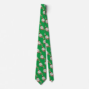 Corbata Papá Noel verde