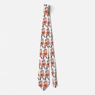 Corbata Papá Noel Victoriano de Navidad Vintage Patinador