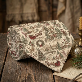 Corbata Papel de regalo de Navidad vintage con estampado d