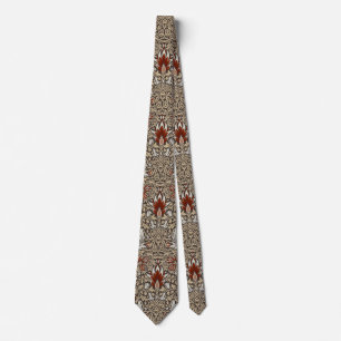Corbata Papel pintado floral marrón terroso de William Mor