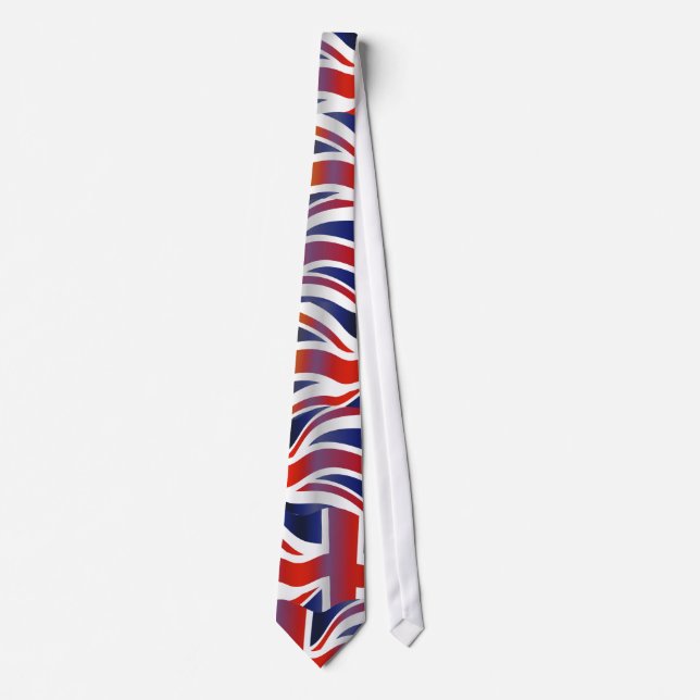 Corbata Papel pintado ondulado británico de la bandera (Anverso)