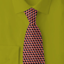 Corbata Papua New Guinea Flag Brick Pattern