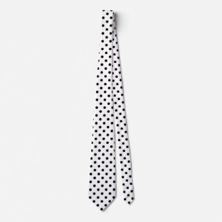 Corbata Paquetes de polka negros y blancos