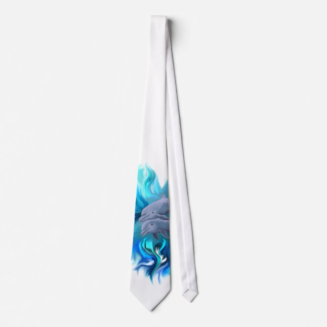 Corbata Par de delfines (Anverso)
