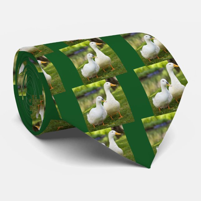 Corbata Par de patos blancos domesticados (Enrollado)