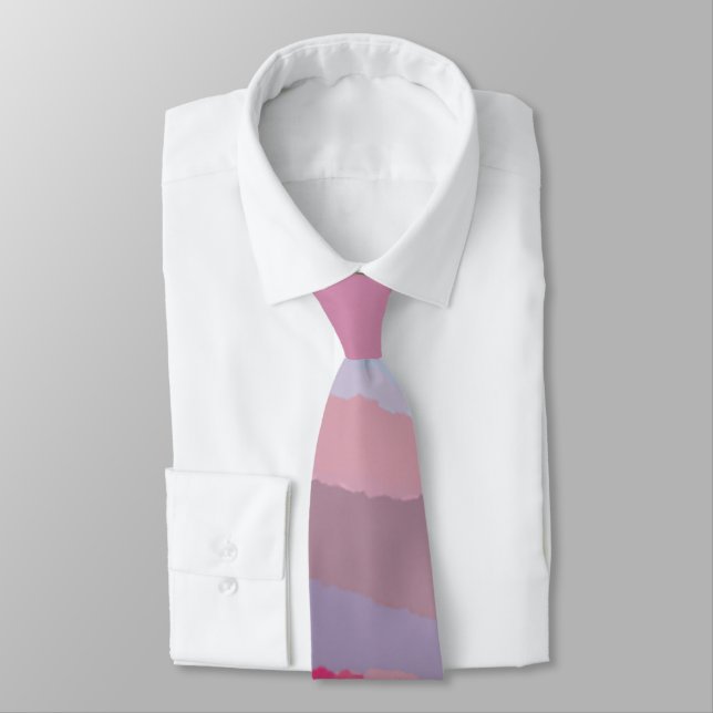 Corbata Par patrón de resumen rosado (Atado)