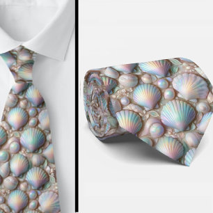 Corbata para Amantes de la Playa Conchas de Mar