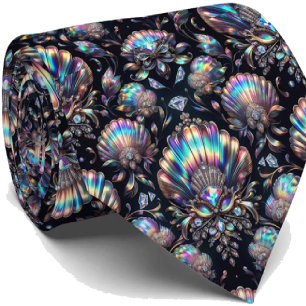Corbata para Amantes de la Playa Patrón de Conch