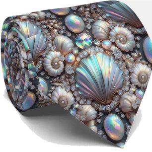 Corbata para Amantes de la Playa Patrón de Conch
