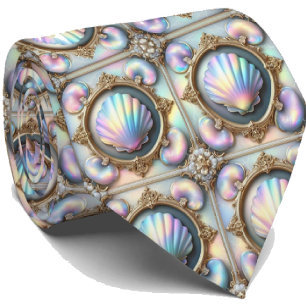Corbata para Amantes de la Playa Patrón de Conch