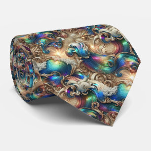 Corbata para Amantes de la Playa Patrón de Olas