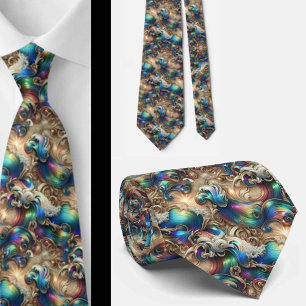 Corbata para Amantes de la Playa Patrón de Olas