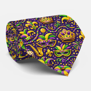 Corbata para la fiesta del desfile de Mardi Gras