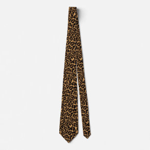Corbata para padrinos de estampado animal de leopa