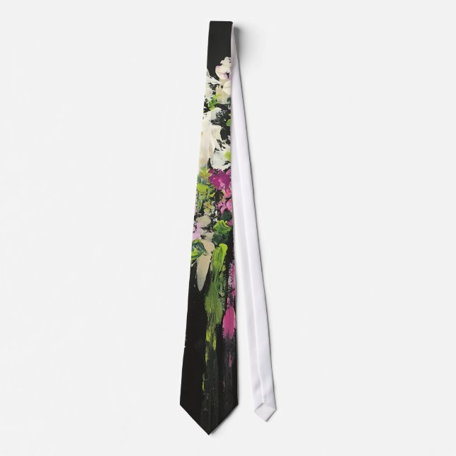 Corbata Para siempre lazo de la impresión floral (Anverso)