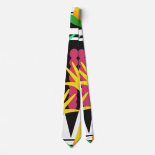 Corbata Paraíso floral geométrico africano
