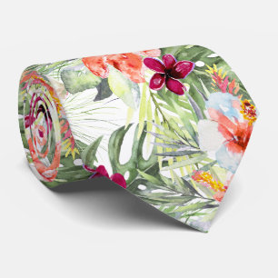 Corbata Paraíso tropical de PixDezines Foliage floral