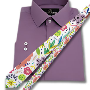 Corbata Paraíso tropical retro estampado hawaiano