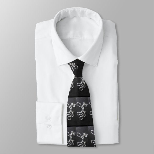 Corbata - parásito del Loa Loa en lona negra (Atado)