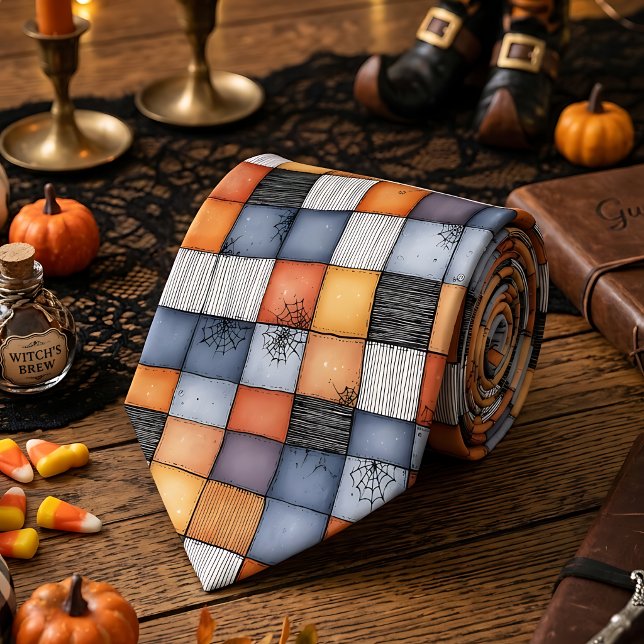 Corbata Parche Halloween con telarañas (Subido por el creador)