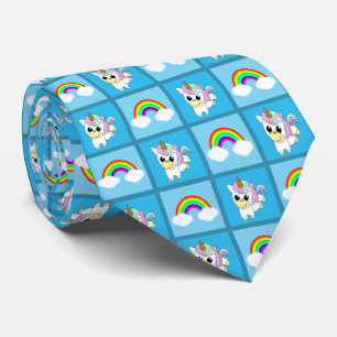 Corbata Parche Unicornios y Arcoíris