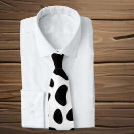 Corbata Parches blancos negros de vaca