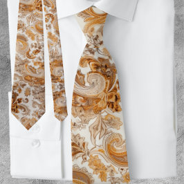 Corbata Pare floral de patrón Paisley explotado