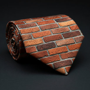 Corbata Pared de Ladrillo Rojo Realista