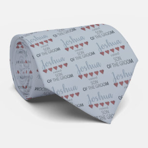 Corbata Parientes del Novio y Cortejo 5 Corazón Hijo del N