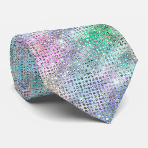 Corbata Parques pasteles de arcoiris y plata