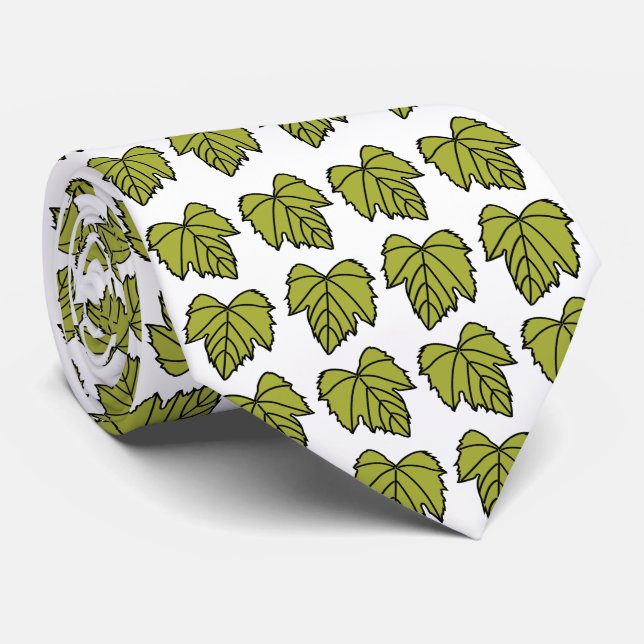 Corbata Parras de uva verde hojas vides (Enrollado)