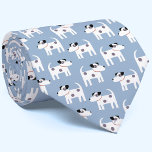 Corbata Parson Jack Russell Terrier Dog Pattern Blue<br><div class="desc">Un patrón de pequeños perros Jack Russell Terrier con un fondo azul. Perfecto para tu papá perro favorito. Arte original de Nic Squirrell.</div>