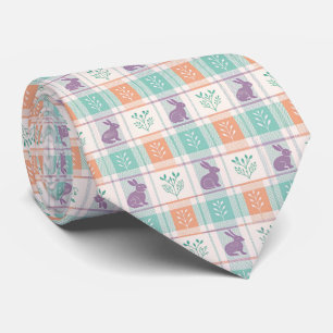 Corbata Pascua de cuadros escoceses  