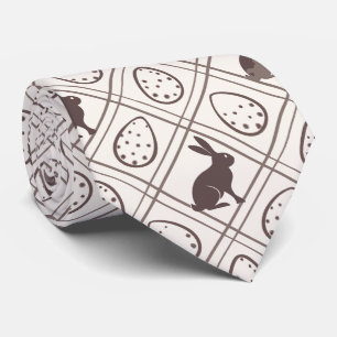 Corbata Pascua de Cuadros Marrones
