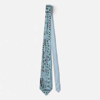 Corbata Pastel Blue Music Notes 