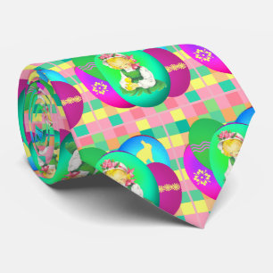 Corbata Pastel de Pascua y Huevos de Pascua para Chicas de