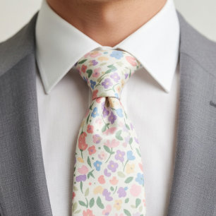 Corbata Pastel Floral Ditsy