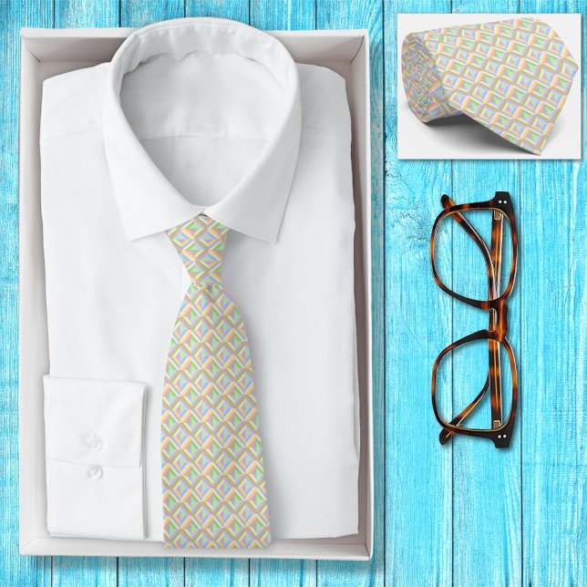 Corbata Pastel geométrico Resumen Patrón de primavera de d (Subido por el creador)