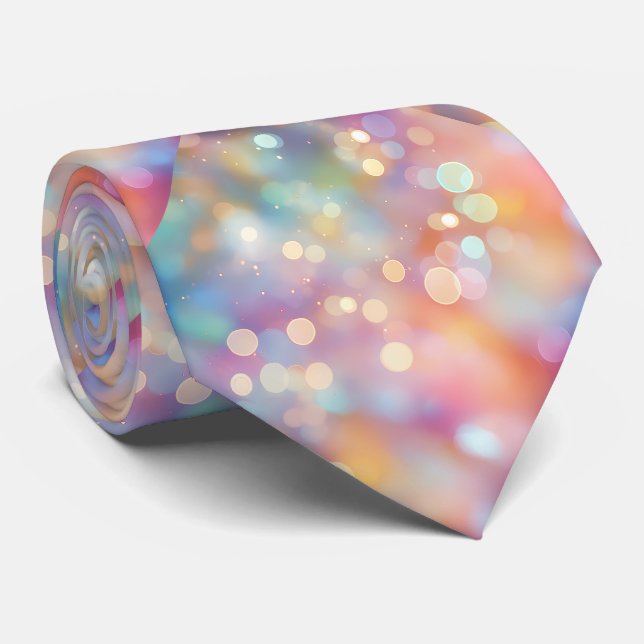 Corbata Pastel morado y rosado Esparkly Festividad (Enrollado)