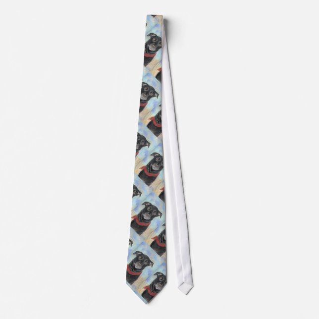 Corbata Pastel negro conmovedor del laboratorio (Anverso)