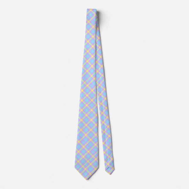Corbata Pastel Plaid (Anverso)
