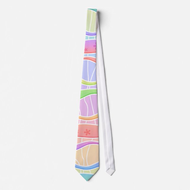CORBATA PASTEL RAINBOW STRIPTS NECK TIE (Anverso)