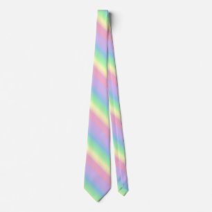 Corbata Pastel Stripe Rainbow